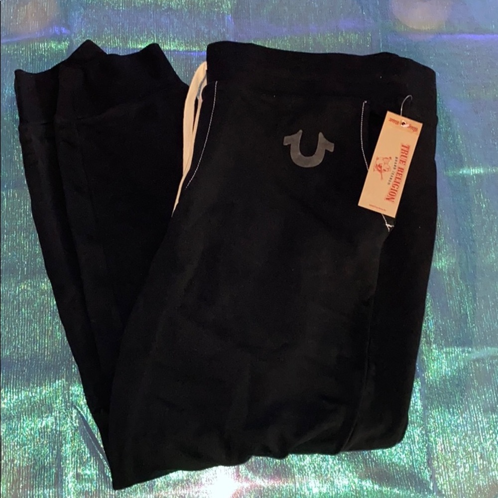 Black True Religion Sweat Pants